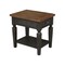 International Concepts Rectangle Vista End Table, 18 in W, 24 in L, 24 in H, Wood, Hickory/Washed Coal OT45-15E - alternate 9